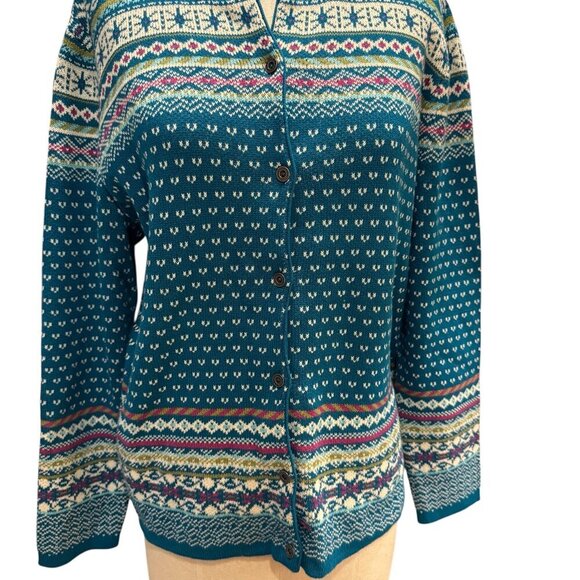 Christopher & Banks Fair Isle Cardigan Sweater – Size Large (NWT) - Picture 2 of 6